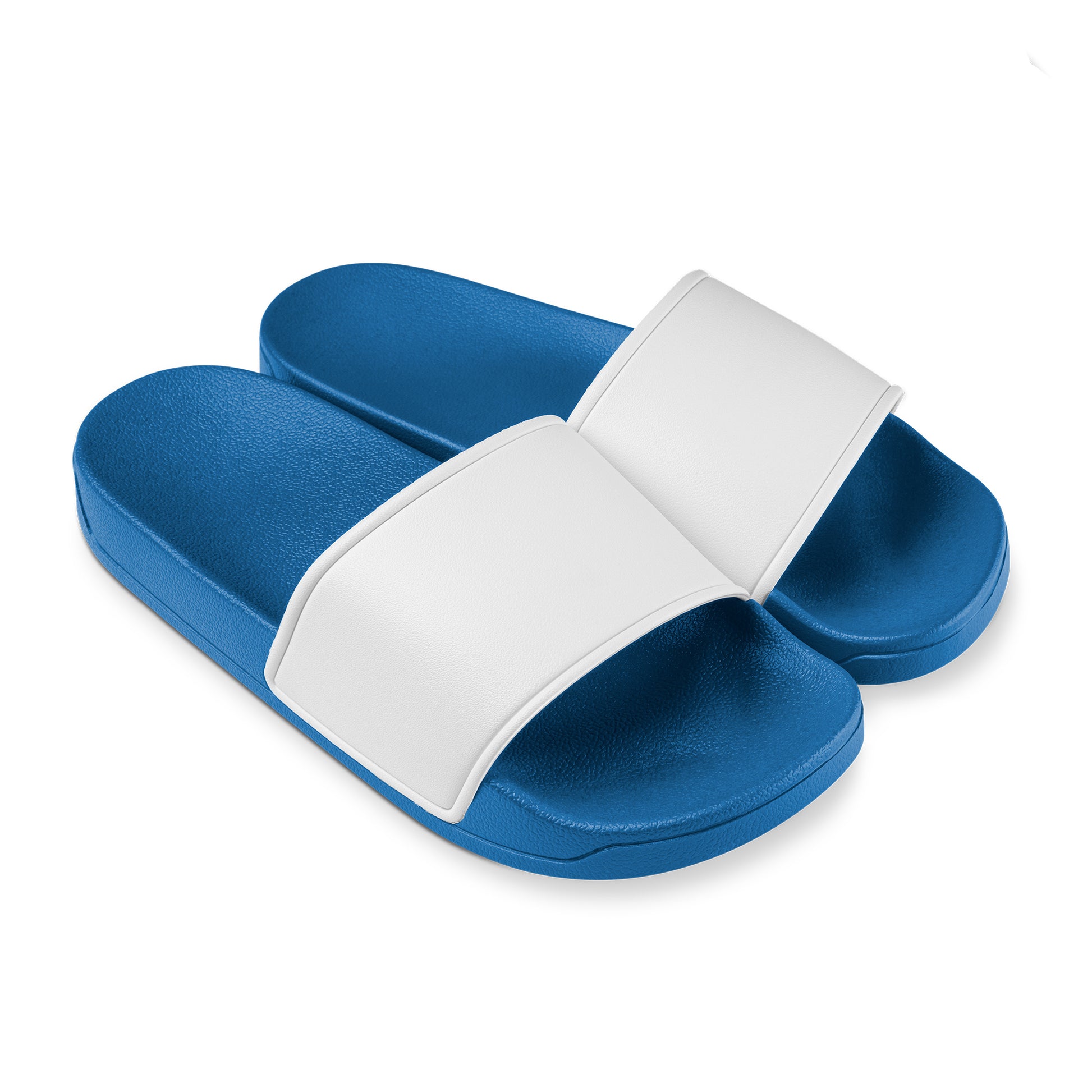 Royalblau mit weißer Lasche